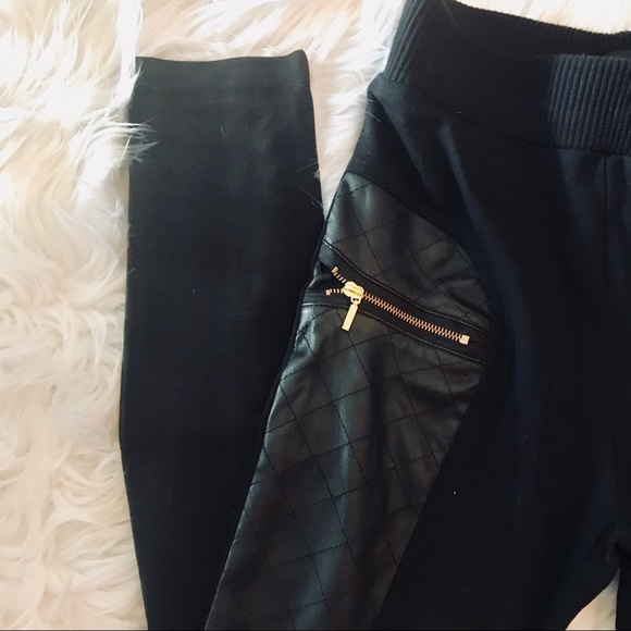 BLACK FAUX LEGGINGS - Picture 3 of 3